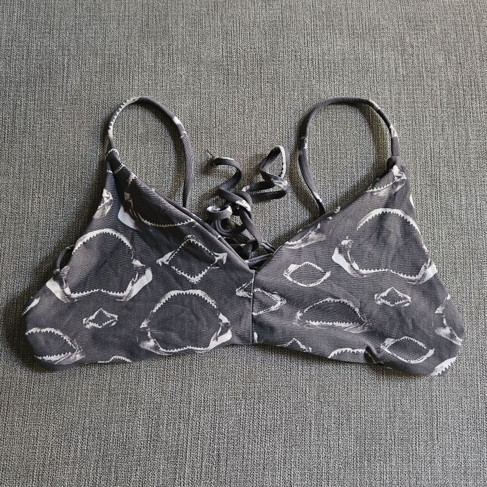 Boys + Arrows RARE Shark Jaws bikini top